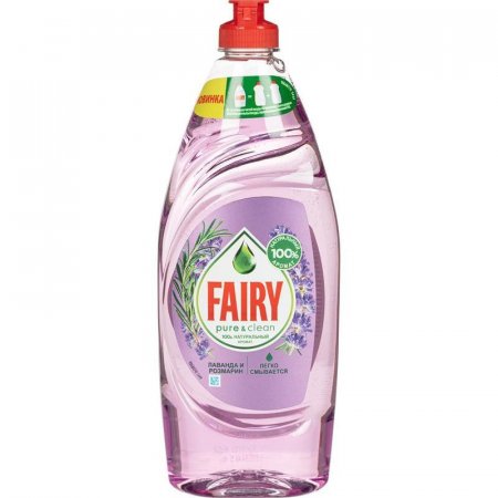 Средство для мытья посуды Fairy  Pure&Clean лаванда и розмарин 650 мл