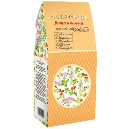 Чай подарочный Крымский букет Витаминный листовой травяной ассорти 50 г