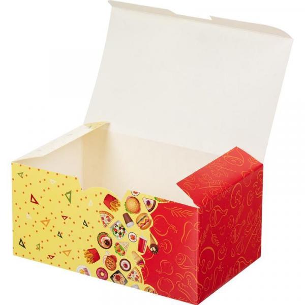 Бумажный контейнер Рог изобилия для продуктов разноцветный (150х91х70 мм 225 штук в упаковке)