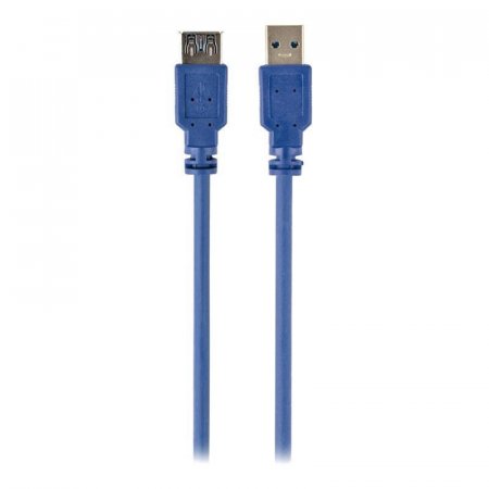 Кабель USB 3.0 AM/AF, 1.8 м, Cablexpert, син, CCP-USB3-AMAF-6