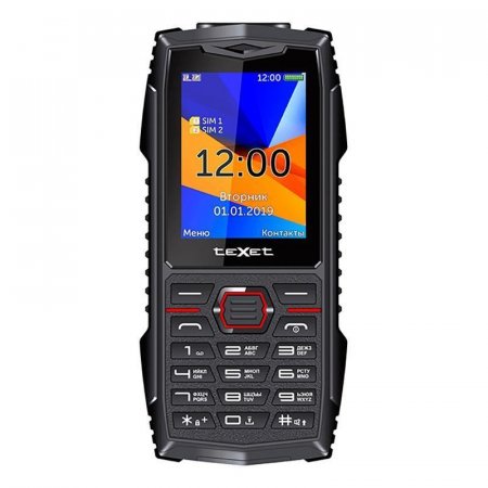 Мобильный телефон teXet TM-519R черный/красный