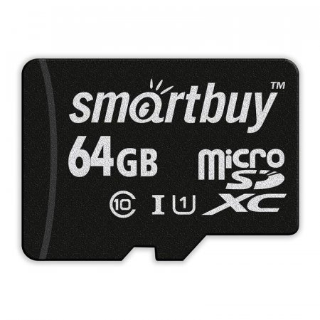 Карта памяти 64 ГБ microSDXC Smartbuy SB64GBSDCL10-00 Class 10 UHS-I