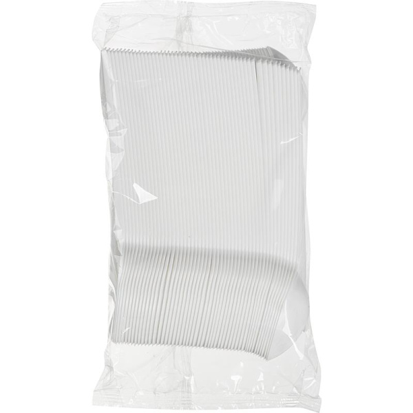 Ложка одноразовая столовая пластиковая белая 165 мм 2800  штук в  упаковке
