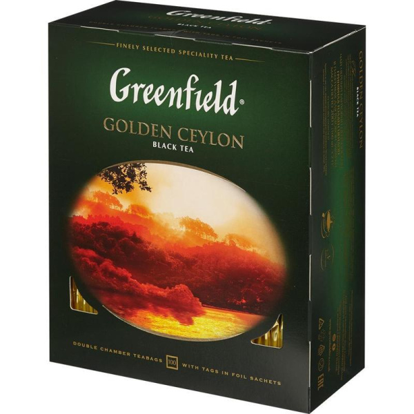 Чай Greenfield Golden Ceylon черный 100 пакетиков