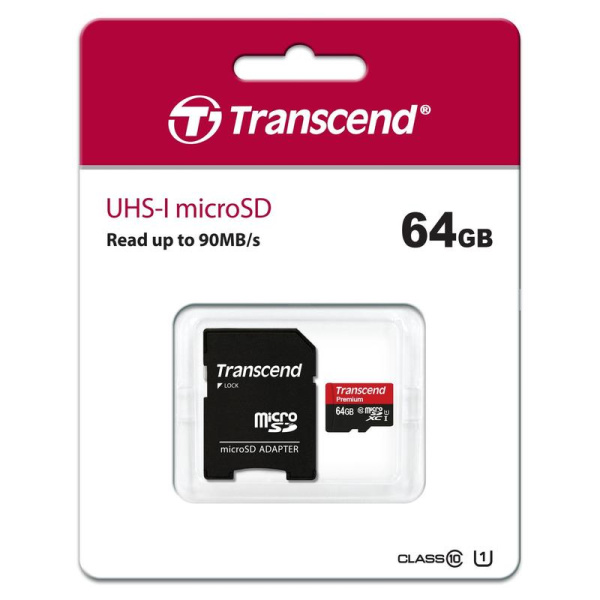 Карта памяти 64 ГБ microSDXC Transcend TS64GUSDU1 Class 10