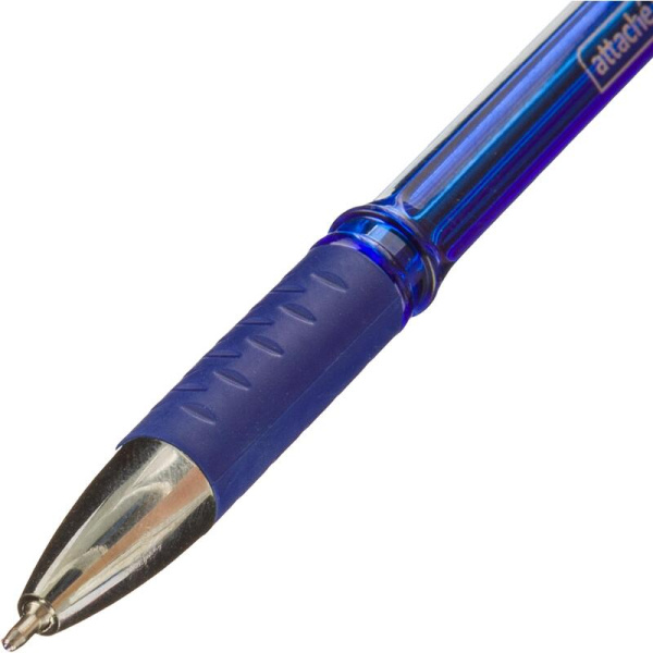 Ручка шариковая неавтоматическая Attache Wave синяя (толщина линии 0.5  мм)
