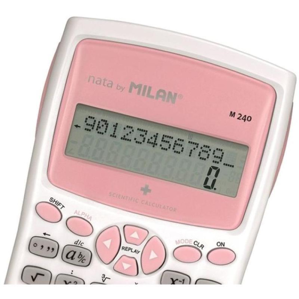 Калькулятор научный Milan М240 10+2-разрядный 240 функций 167x84x19 мм  (белый/розовый)