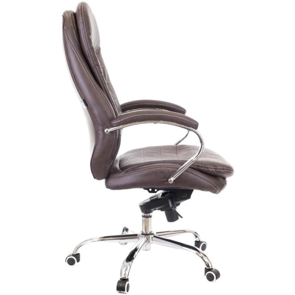 Кресло для руководителя Everprof Valencia M коричневое (экокожа, металл)
