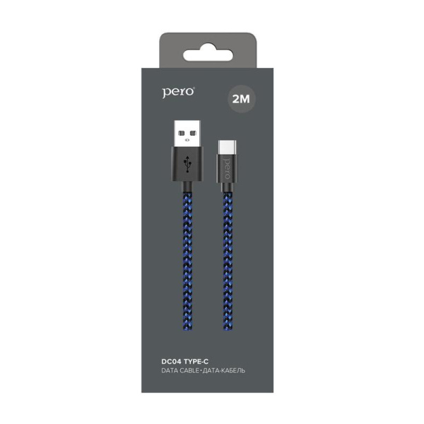 Кабель Pero USB A - USB Type-C 2 м (4603768350125)