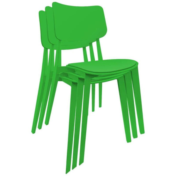 Стул для столовых SHT-S110-P зеленый (пластик)