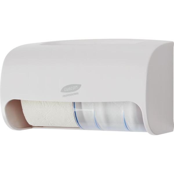 Диспенсер для туалетной бумаги в рулонах Luscan Professional Etalon  Doublemini пластиковый белый