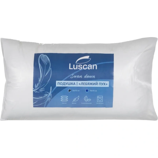 Подушка Luscan 50х70 см полиэфирное волокно/микрофибра Подушка Luscan 50х70 см полиэфирное волокно/микрофибра