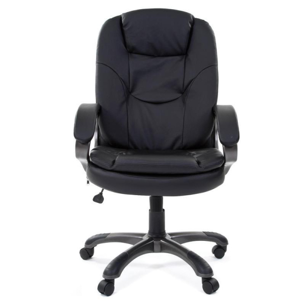 Кресло для руководителя Chairman 668 черное (искусственная кожа, пластик)