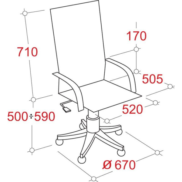 Кресло для руководителя Easy Chair 524 TPU черное (экокожа, металл)