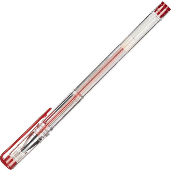 Ручка гелевая одноразовая Attache Omega красная (толщина линии 0.5 мм)