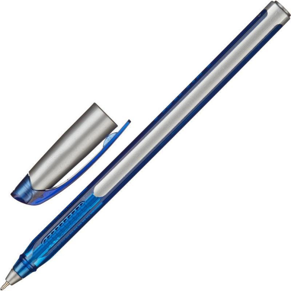Ручка шариковая одноразовая неавтоматическая Unimax Trio синяя (толщина линии 0.5  мм)