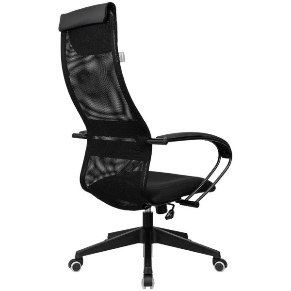 Кресло для руководителя Бюрократ CH-607 черное (сетка/ткань, пластик)