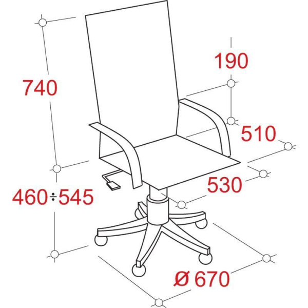 Кресло для руководителя Easy Chair 534 TL коричневое (натуральная кожа с компаньоном, металл)