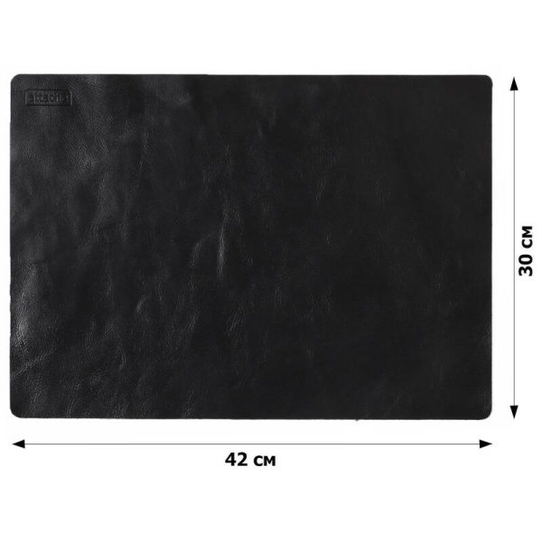 Коврик на стол Attache Selection 300x420 мм черный (из натуральной кожи  Элегант)