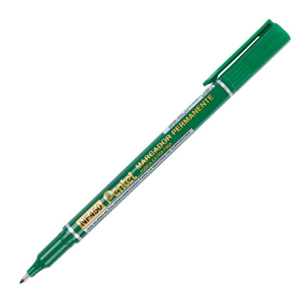 Маркер перманентный Pentel Fine Point зеленый (толщина линии 0.6-0.8 мм)  круглый наконечник