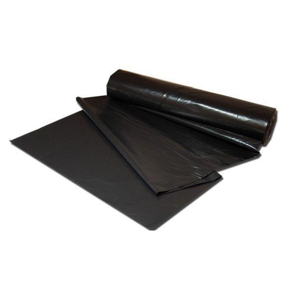Мешки для мусора на 200 л Luscan черные (ПВД, 80 мкм, в рулоне 20 шт,  90x130 см)