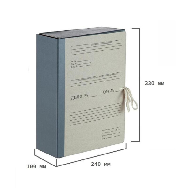 Папка архивная на 4-х завязках Attache А4 100 мм (240x330 мм)  картон/бумвинил  до 1000 листов