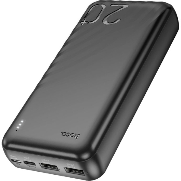 Внешний аккумулятор (power bank) Hoco J123A Element 20000 мАч черный