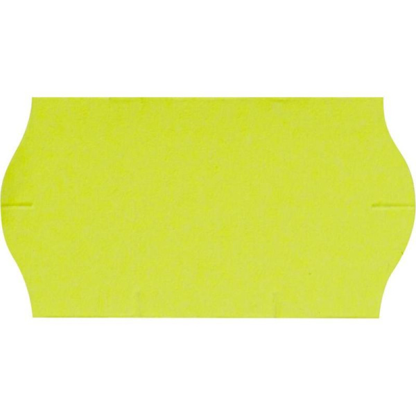 Этикет-лента волна желтая 22х12 мм эконом (10 рулонов по 1000 этикеток)