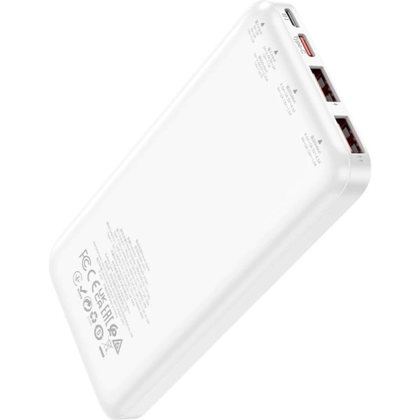 Внешний аккумулятор (power bank) Hoco J101 Astute 10000 мАч белый (J101  ASTUTE WHITE)