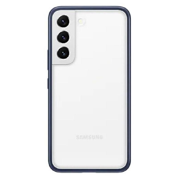 Чехол-накладка Samsung Frame Cover S22 для Samsung Galaxy S22  прозрачный/темно-синий (SAM-EF-MS901CNEGRU)