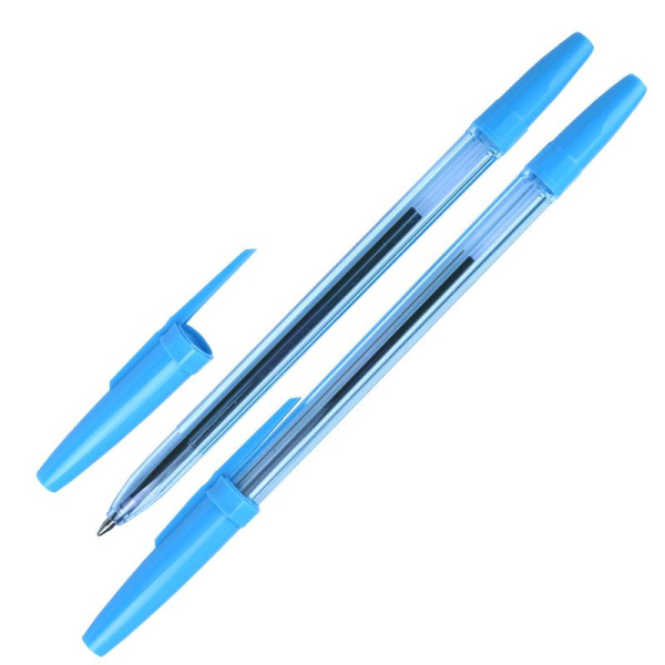 Ручка шариковая неавтоматическая масляная Attache Оптима синяя (толщина линии 0.7 мм)