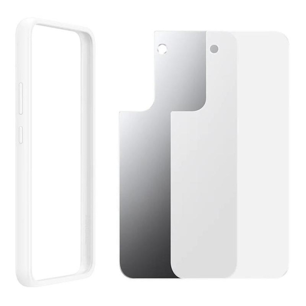Чехол-накладка Samsung Frame Cover S22+ для Samsung Galaxy S22+  прозрачный/белый (SAM-EF-MS906CWEGRU)