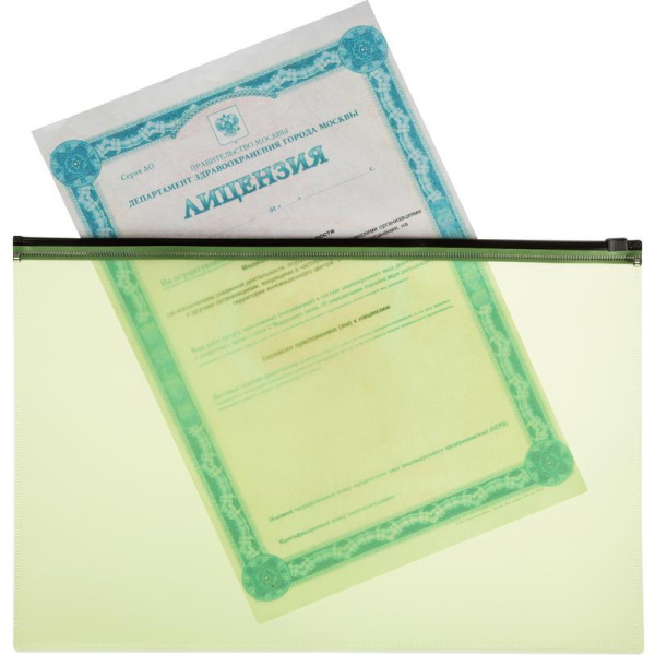 Папка-конверт на молнии Attache Neon А4 150 мкм (8 штук в упаковке)