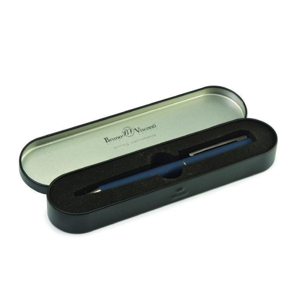 Ручка шариковая автоматическая Bruno Visconti Bergamo синяя (синий корпус, толщина линии 1 мм, 20-0245/01)