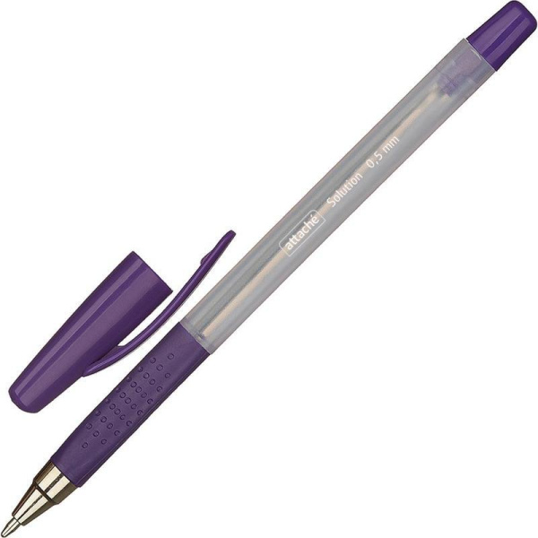 Ручка шариковая Attache Solution синяя (толщина линии 0.5 мм)