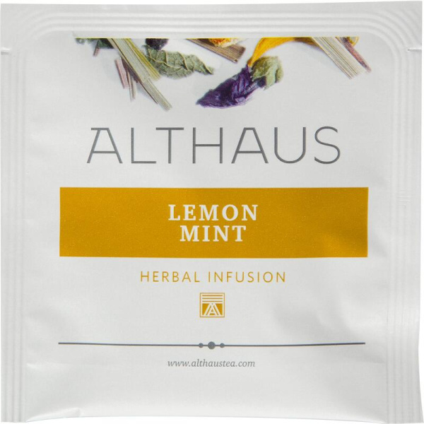 Чай Althaus Lemon Mint травяной 15 пакетиков-пирамидок