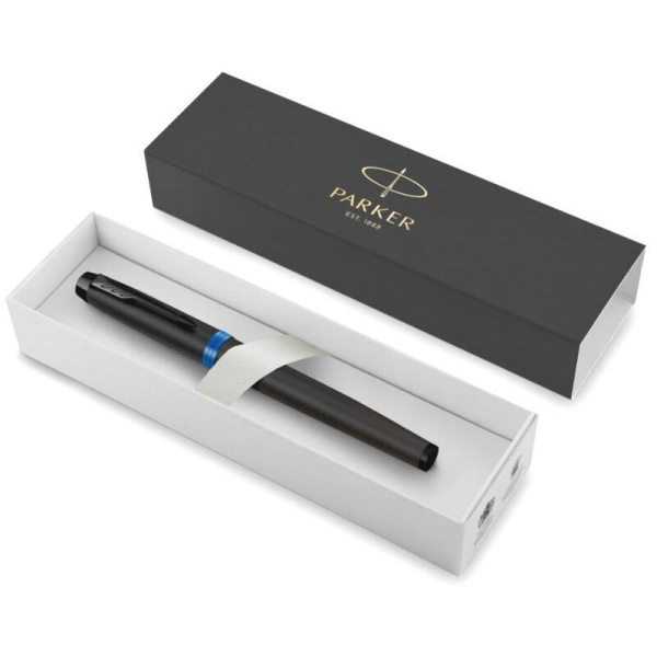 Ручка перьевая Parker IM Professionals Marine Blue BT цвет чернил синий  цвет корпуса черный (артикул производителя 2172859)