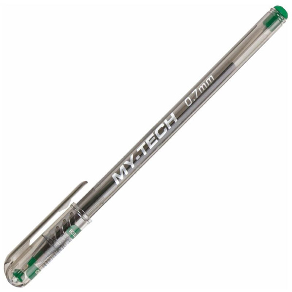 Ручка шариковая неавтоматическая Pensan My-Tech зеленая (толщина линии  0.5 мм)