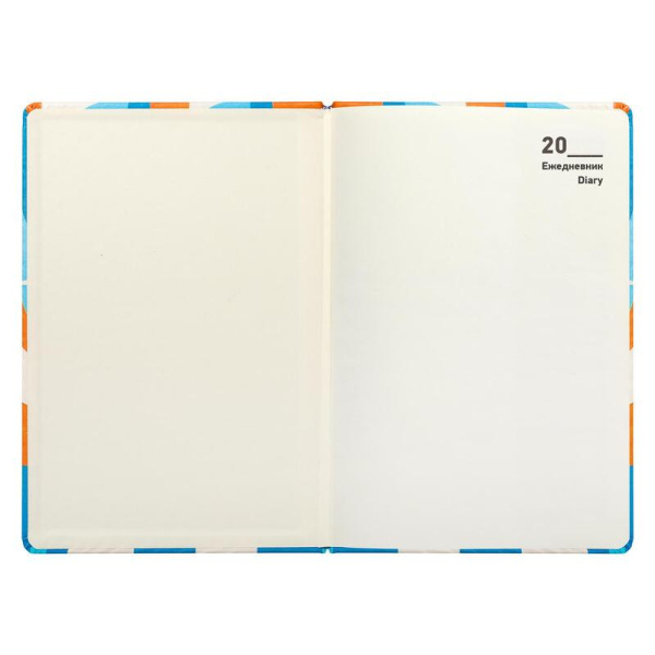 Ежедневник недатированный Deli Coloring искусственная кожа A5 136 листов оранжевый/голубой