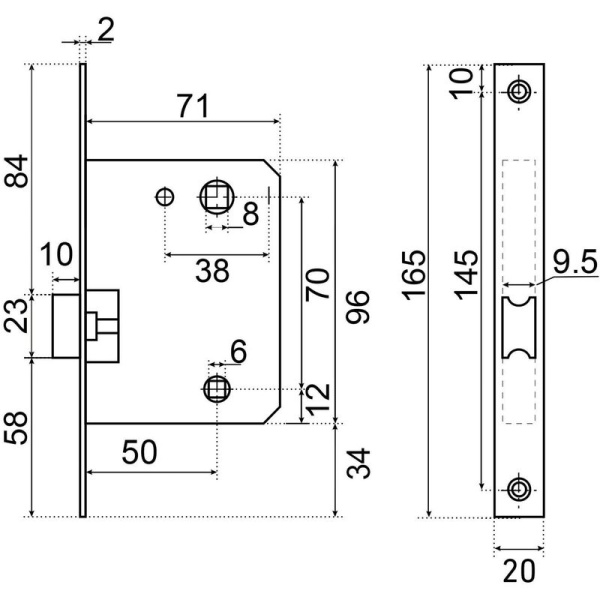 Защелка магнитная Аллюр L7050-MS BL