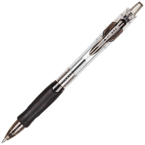 Ручка гелевая автоматическая черная (модель G-987, толщина линии 0,5 мм)