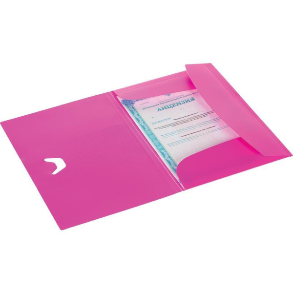 Папка на резинке Attache Digital А4+ пластиковая розовая (0.45 мм, до 200 листов)