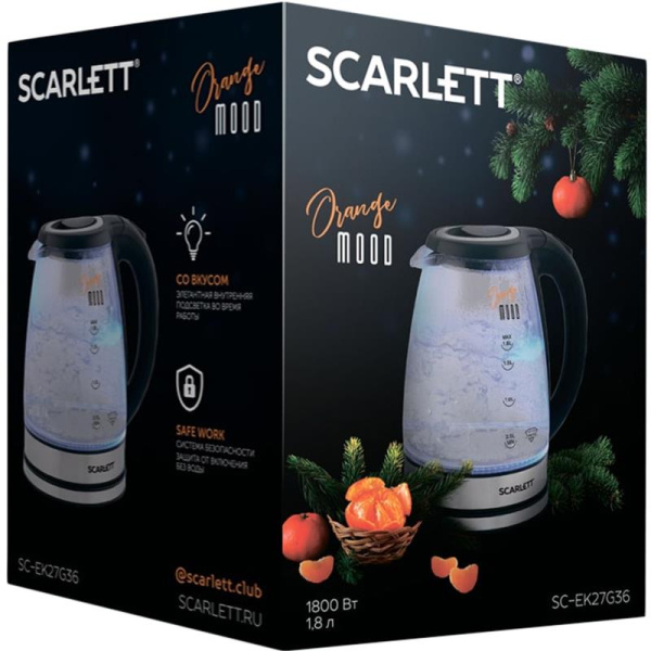 Чайник Scarlett SC-EK27G36 прозрачный