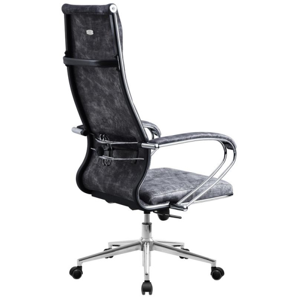 Кресло для руководителя Метта L 1m 42 Bravo 118/053 светло-серое (ткань,  металл)