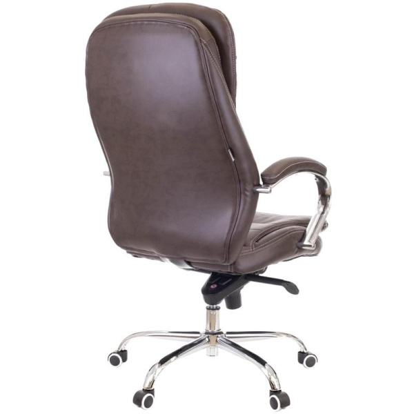 Кресло для руководителя Everprof Valencia M коричневое (экокожа, металл)
