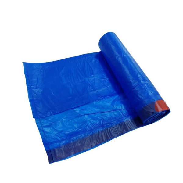 Мешки для мусора на 60 л с завязками Luscan синие (ПНД, 30 мкм, в рулоне  20 штук, 60x70 см)