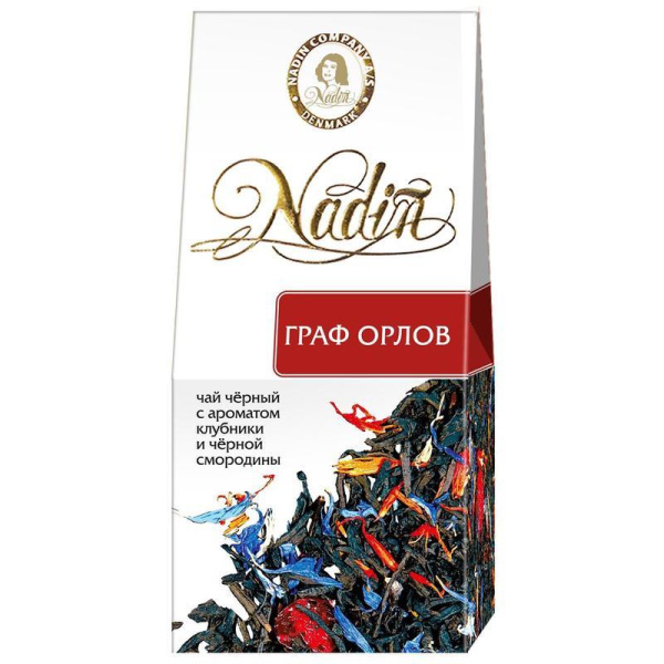 Чай подарочный Nadin Граф Орлов листовой черный клубника и черная  смородина 50 г
