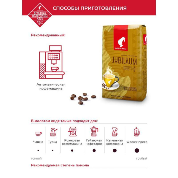 Кофе в зернах Julius Meinl Юбилейный Классическая коллекция 1 кг