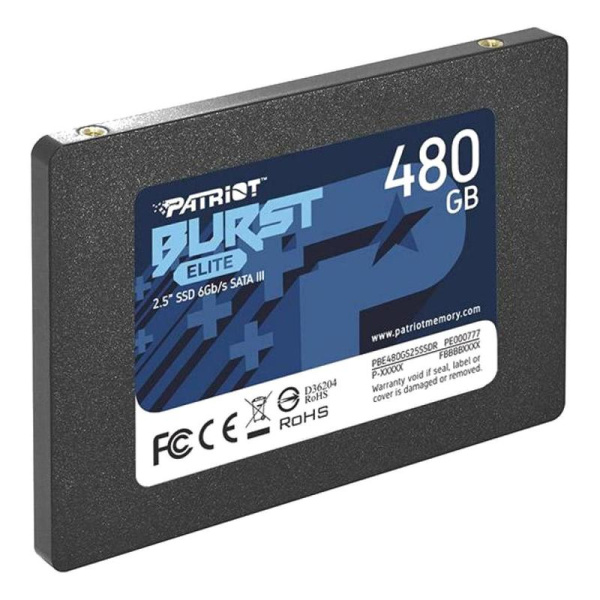 SSD накопитель Patriot BURST ELITE 480 ГБ (PBE480GS25SSDR)