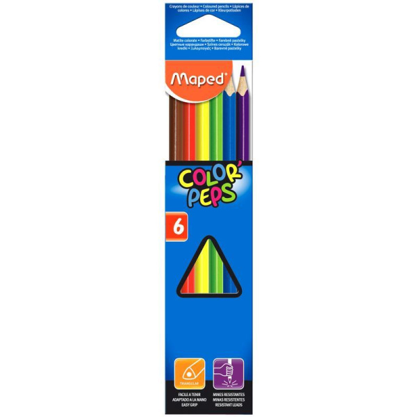 Карандаши цветные Maped COLOR'PEPS 6 цв.